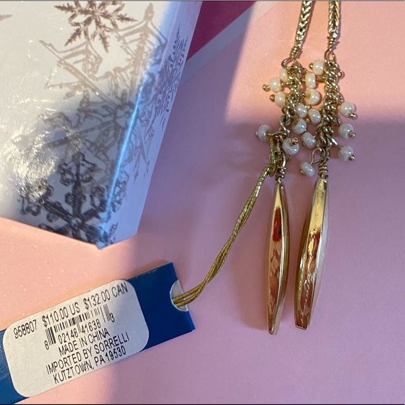 NIQUEA.D SORRELLI GOLD PLATED ADJUSTABLE BRACELET / PEARL SEEDS - Picture 3 of 5